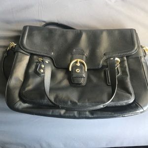 Black coach tote bag